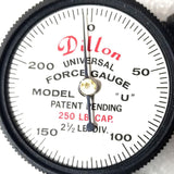 Dillon Universal Force Gauge 0-250lbs Model U 2-1/2 lb Div. W/ Case