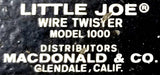 Macdonald Little Joe Wire Twister Model 1000