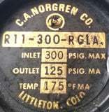 Norgren R11-300-RGLA Regulator Inlet 300psig Max Outlet 125psig Max 175°F Max