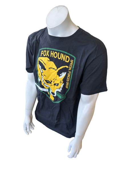 Anvil Men's Metal Gear Solid Fox Hound Special Forces Group Black Shirt Size L