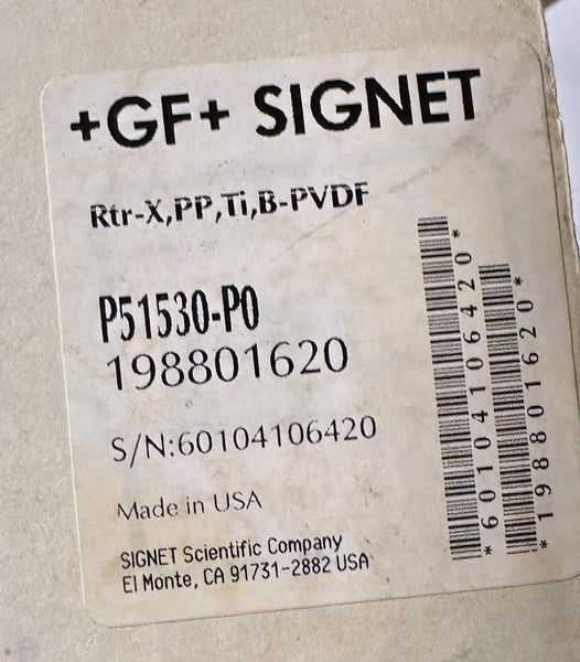 GF P51530P0 Black RotorX Paddlewheel Flow Sensor Type 515