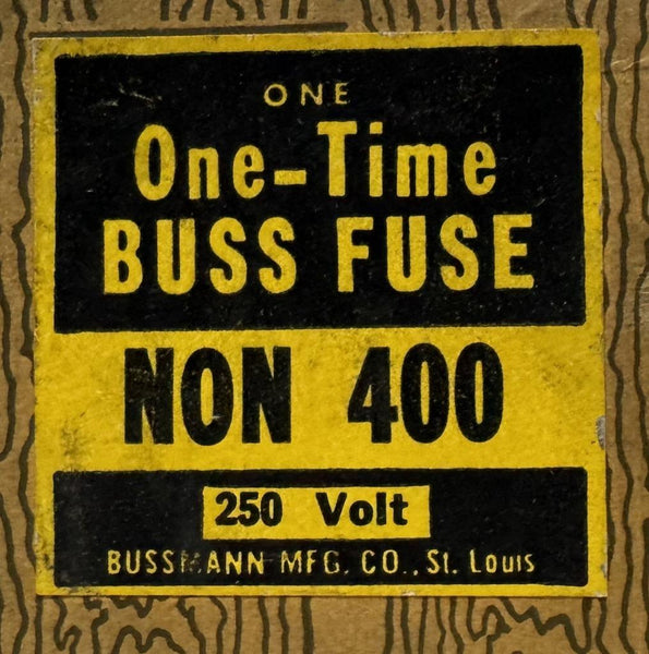Buss NON 400 One Time Fuse 250 Volt 400 Amp Surplus Select