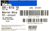 Ideal 89-610 Barrier Strip 12-Circuit 6YJ01 20-30A 400-600V (Box of 10)