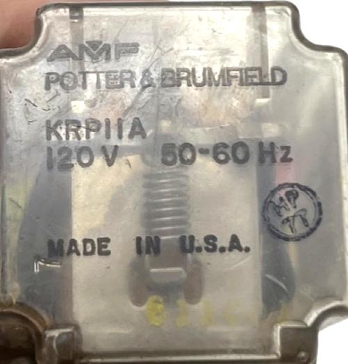 Relè Potter & Brumfield KUP11A11 A 2 Poli 120VAC – Usato Ma Funzionante