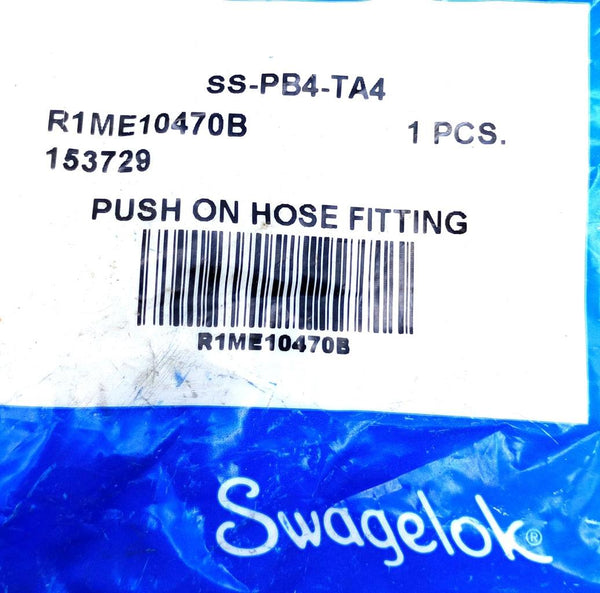 Swagelok SSPB4TA4 PushOn Hose End Connection Fitting 1/4" O.D. Surplus Select