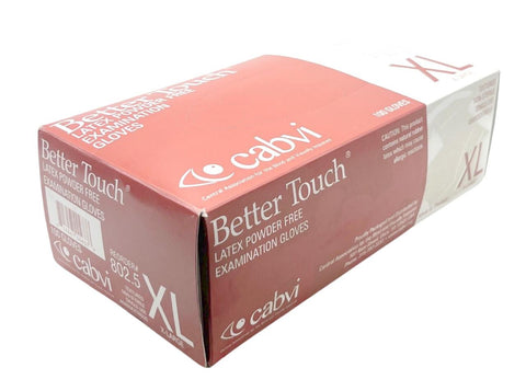 (Lot of 2) Better Touch 802.5 Latex Examination Gloves XL Powder Free 100 Count