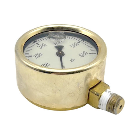 Wika 0-600PSI Pressure Gauge Glycerin Filled 1/4" NPT Bronze Tube Brass Socket