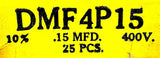 (Box of 25) CDE DMF4P15 Capacitors  10% 0.15MFD 400V