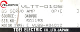 Velconic Toi Electric VLTT-010S BS Servo AMP 340VDC Motor Type VLBS-A04012