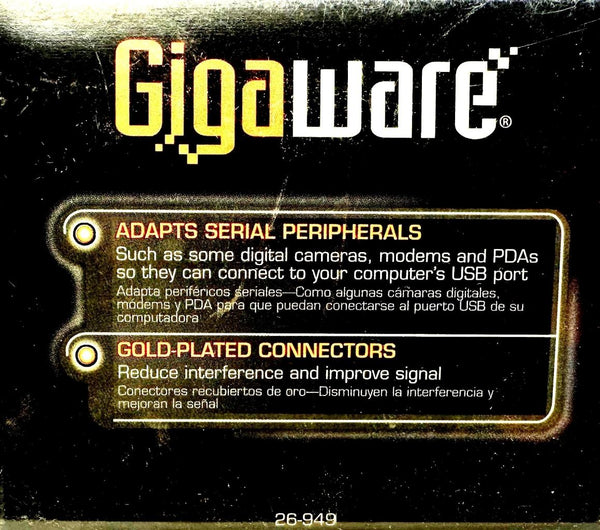 Gigaware 26949 USBA to Serial Cable 6Ft (1.82m) Surplus Select