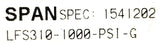 SPAN LFS310-1000-PSI-G Liquid Filled Gauge 1541202 0-1000 03-0016-T