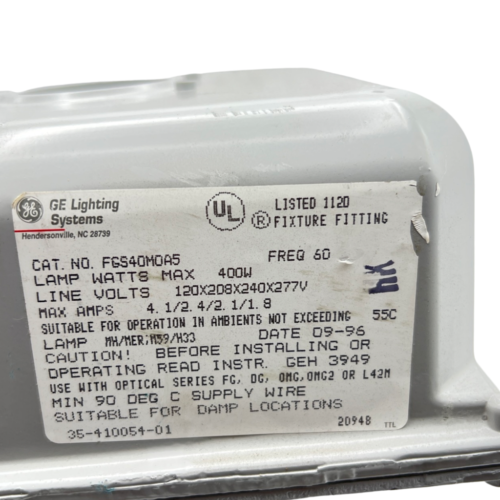 General Electric GE FGS40M0A5 Ballast 400W Surplus Select