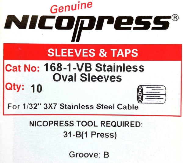 genuine-nicopress-168-1-vb-stainless-oval-sleeve-for-1-32-3x7-cable