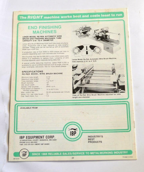 IBP GC79 MILLTYPE METAL CUTTING BROCHURE Surplus Select