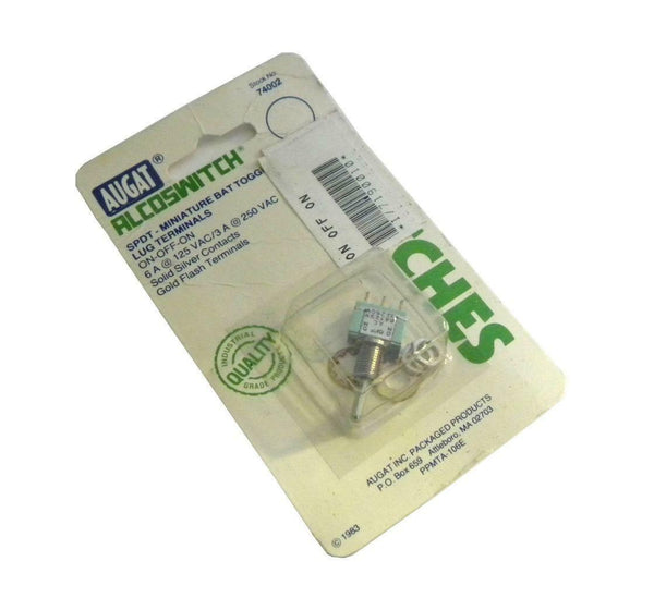 NEW AUGAT ALCOSWITCH SPDTMINIATURE BAT TOGGLE SWITCH 6 AMPS 125 VAC