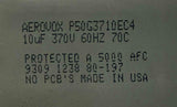 Aerovox P50G3710EC4 Capacitor 10 uF 370 Volts