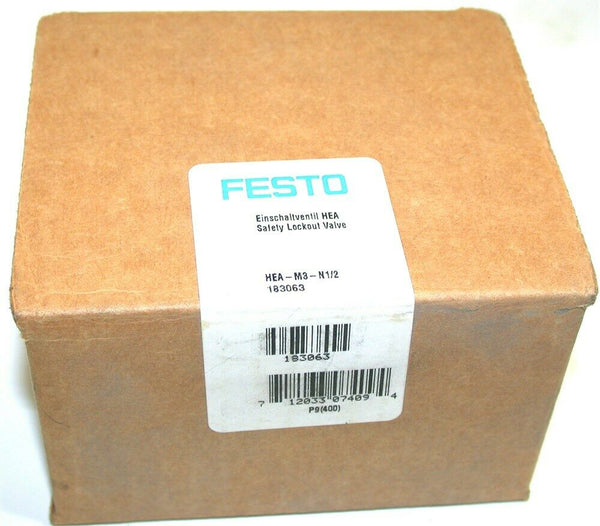 Up to 2 New Festo 1/2" npt Pneumatic Safety Lockout Valves HEAM3N1/2 Surplus Select