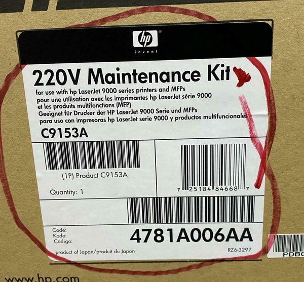 Hewlett Packard C9153A Maintenance Kit for HP LaserJet 9000 Series and Surplus Select