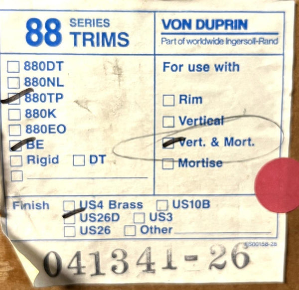Von Duprin 880TPBE Thumbpiece Trim 88 Series For Use With Vertical