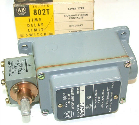 Allen Bradley 802T Time Delay Lever type 120VAC 3 Amp Limit Switch 802T-R2TD NIB