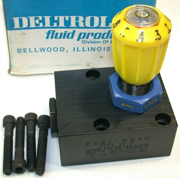 Deltrol 1/2" Steel Fluid Control Flow Valve EDFS30S New