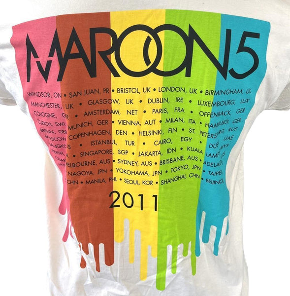 Maroon5 2013年北米ツアー Tシャツ Lサイズ アメリカ製 American Apparel Men's Maroon 5 2011 Graphic Tan Short Sleeve Shirt Si