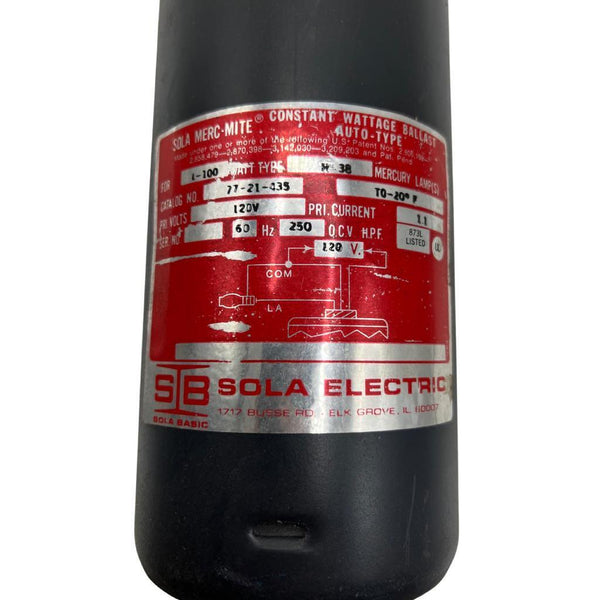 Sola Electric MercMite 7721435 Constant Wattage Ballast Surplus Select