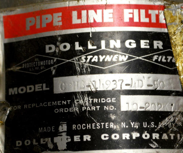DOLLINGER CH3149374D50 PIPE LINE FILTER W/ FISHER GOVERNOR TYPE 64