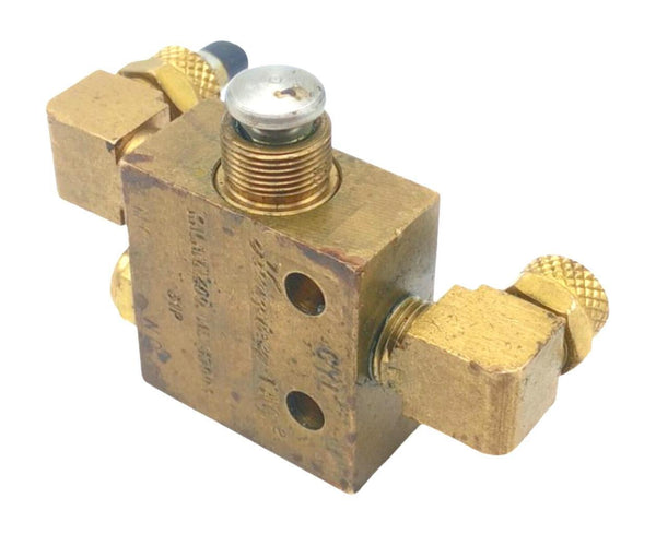 Humphrey 31P 3-Way Push Button Brass TAC2 Pneumatic Valve 1/8" NPT 5/3 –  Surplus Select