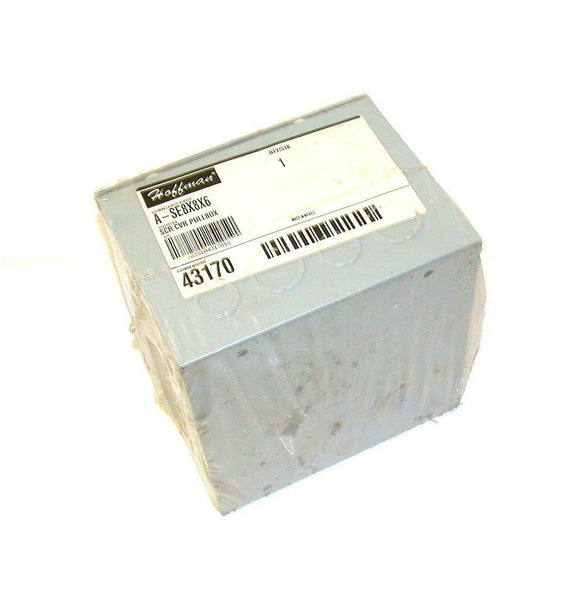 NEW HOFFMAN SCR CVR PULL BOX ENCLOSURE MODEL ASE8X8X6