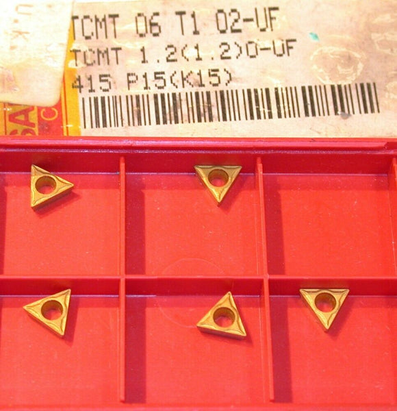 Lot of 5 New Sandvik Indexable Turning Carbide Inserts TCMT 06 T1 02U