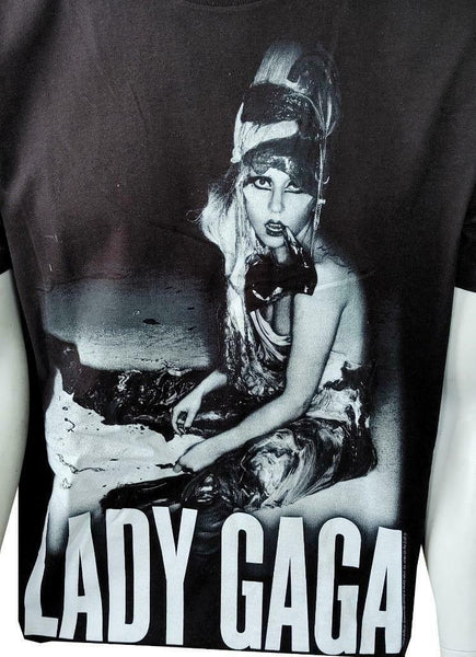 Tultex Men's Lady Gaga The Born This Way Ball Graphic Black Shirt Size