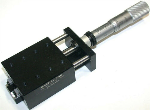 Daedal crossed roller Slide w/ Starrett .001" Micrometer