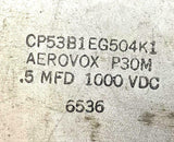Aerovox CP53B1EG504K1 Capacitor 0.5 MFD 1000 VDC