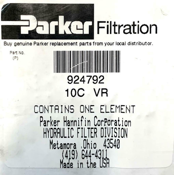 Parker 924792 Hydraulic Filter Element Surplus Select