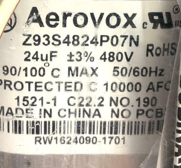 Aerovox Z93S4824P07N Capacitor 24 uF 480 Volts