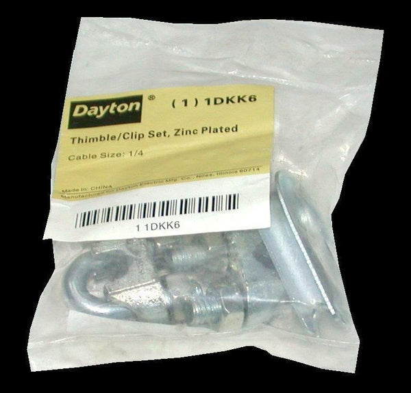 New Dayton 1DKK6 Thimble Clip Cable Clamp Set Surplus Select