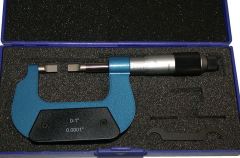 Chicago 0 to 1" Carbide tipped Blade Non-Rotating Spindle .0001" Micrometer