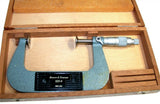 Brown & Sharpe Swiss Made 3 to 4" Flange Disc Micrometer W/Case 223-4 Calibrated