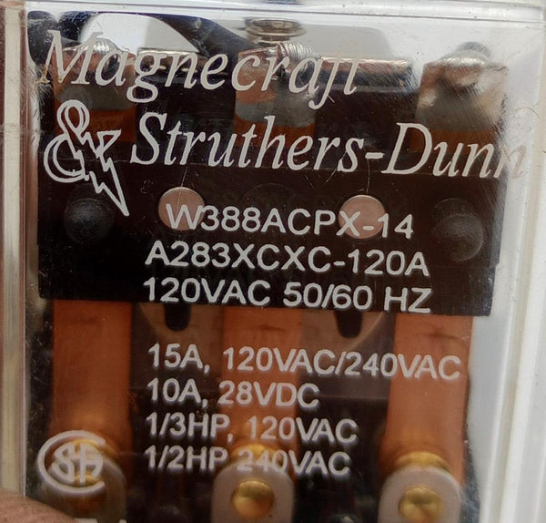 Magnecraft StruthersDunn W388ACPX14 PlugIn Relay 11Pin 120/240VAC