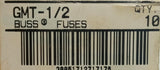 Box of (10) Buss GMT-1/2 Electrical Fuses .5A 500mA