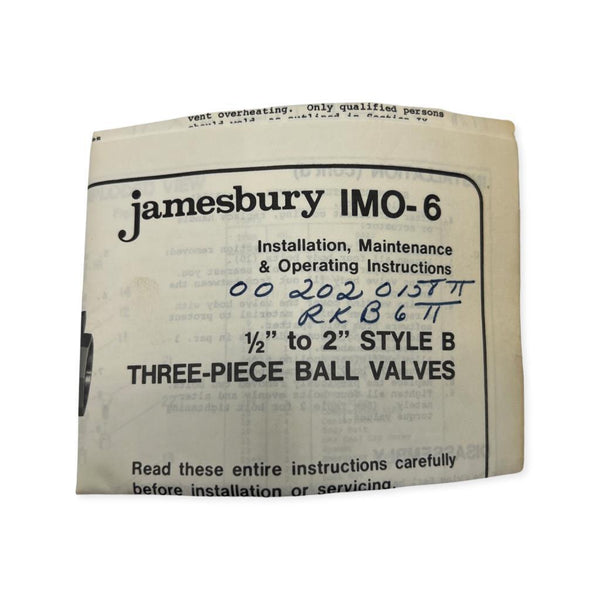 Neles Jamesbury IMO6 Repair Kit For 1/2"2" Style B ThreePiece Ball