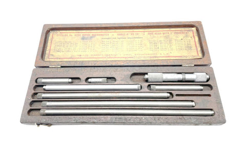The L.S. Starrett Co. No. 823C Inside Micrometer 4" - 24" W/ Wooden Case