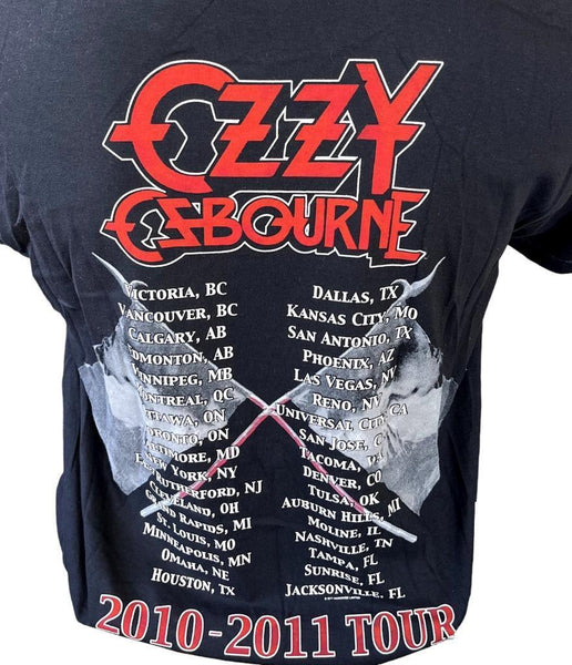Alstyle Men's Ozzy Osbourne Scream 2010-2011 Tour Graphic Black Shirt