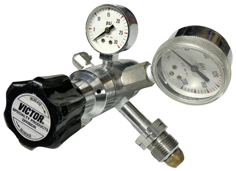 Victor DV26220 Regulator Max Inlet 3000psig W/ Gauge 0-30psi W/ Gauge 0-200psi
