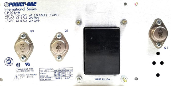 Power-One CP206-A Custom Rectifier International Series 24VDC at 3A
