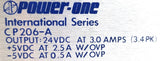 Power-One CP206-A Custom Rectifier International Series 24VDC at 3A