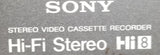 Sony EV-C100 Hi8 Video8 HiFi Stereo VCR VTR NTSC 120VAC 60Hz 12W