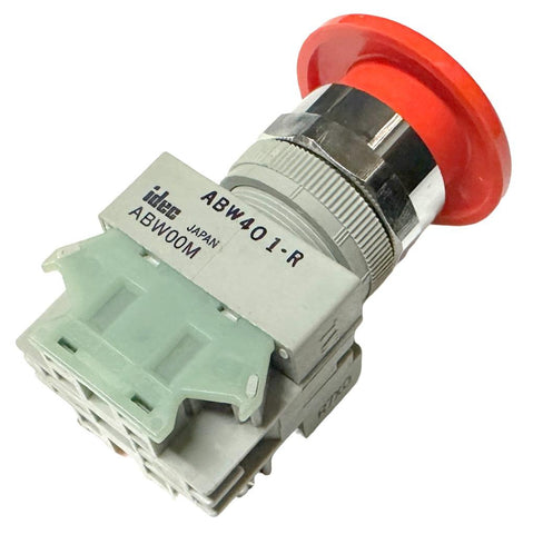Idec ABW401-R Pilot Push Button ABW00M Heavy Duty 1200-600VAC 100-600VDC 10A