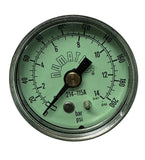 Numatics 214-115A Pressure Gauge 0-200 PSI 0-14 Bar 1/8" NPT Back Mount